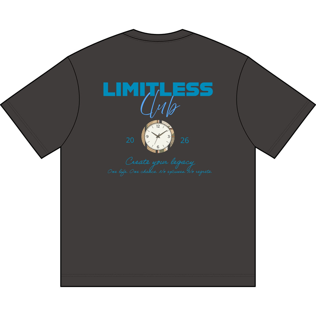 Limitless Club T-Shirt — Vintage Clock Graphic Men’s Box Tee