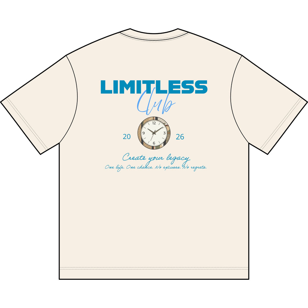 Limitless Club T-Shirt — Vintage Clock Graphic Men’s Box Tee