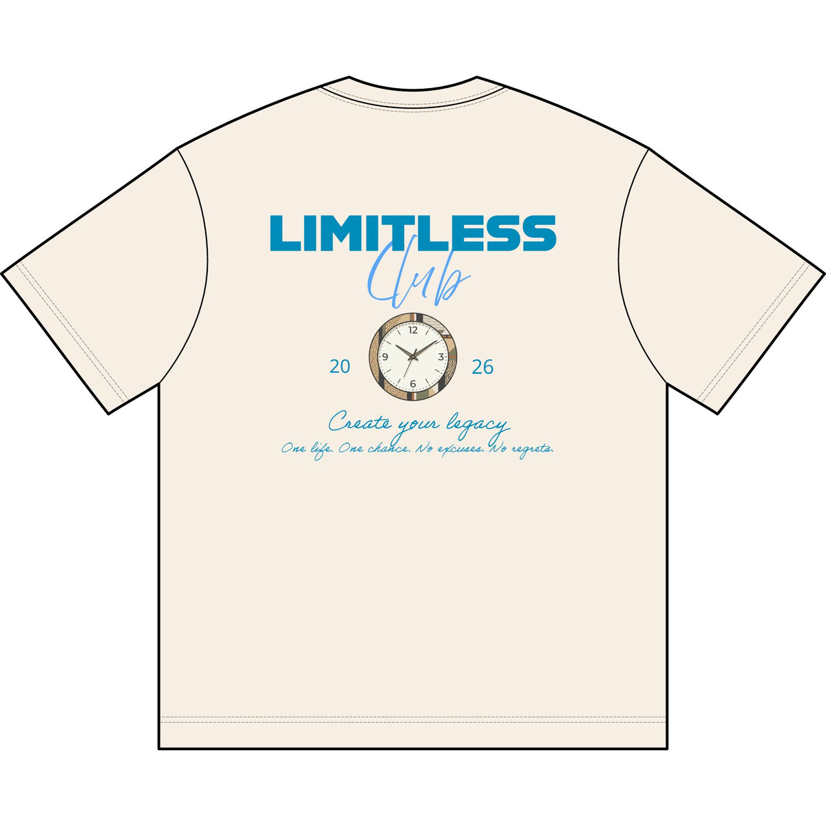 Limitless Club T-Shirt — Vintage Clock Graphic Men’s Box Tee