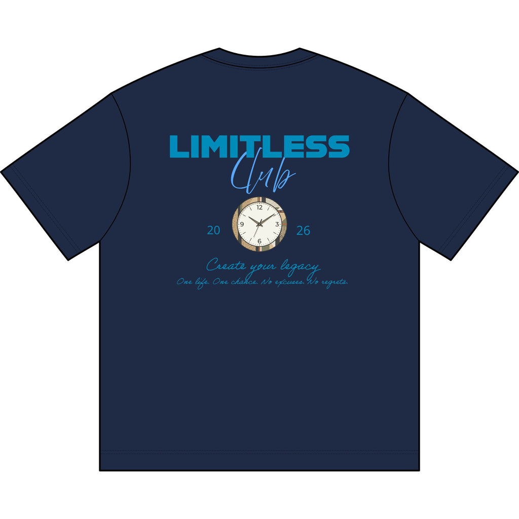 Limitless Club T-Shirt — Vintage Clock Graphic Men’s Box Tee