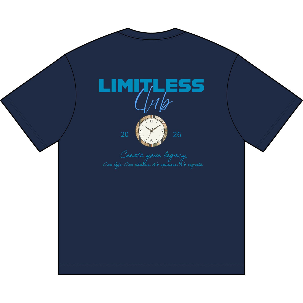 Limitless Club T-Shirt — Vintage Clock Graphic Men’s Box Tee