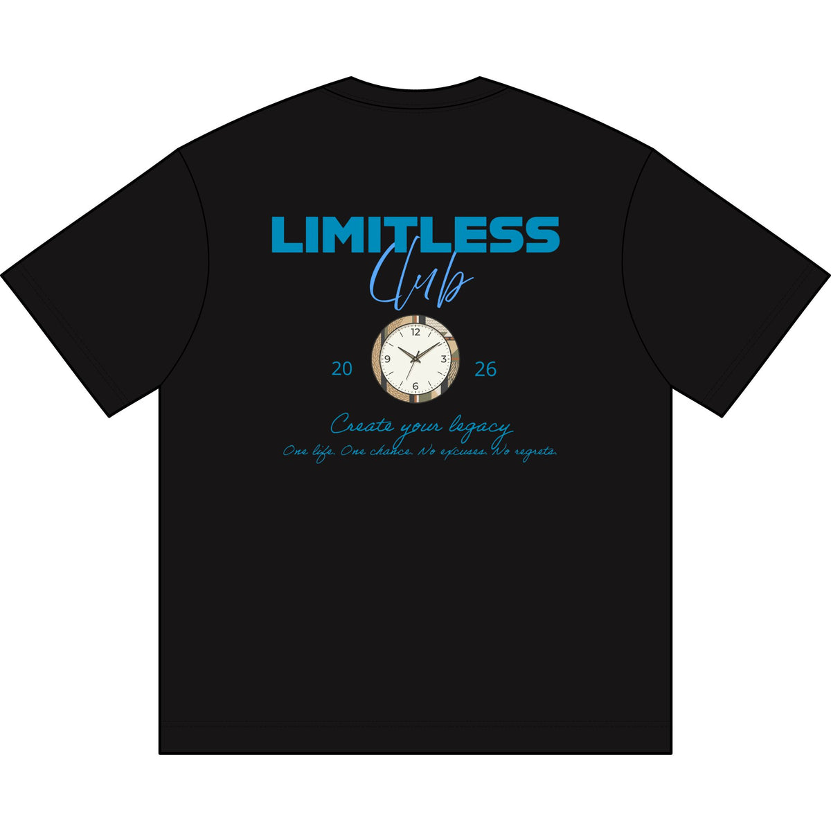 Limitless Club T-Shirt — Vintage Clock Graphic Men’s Box Tee